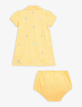 Logo-embroidered cotton dress and bloomers set 3-24 months