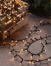 1000 Glow Worm LED warm white Christmas tree lights 24.9m