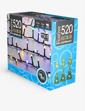 520 Glow Worm LED multicoloured Christmas tree lights 12.9m