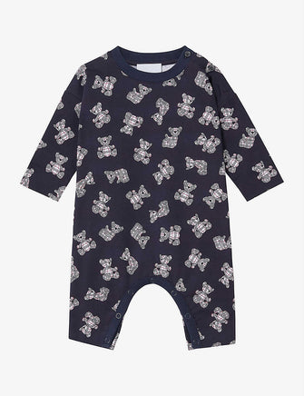 Thomas Bear motif-print cotton baby grow 1 month – 12 months