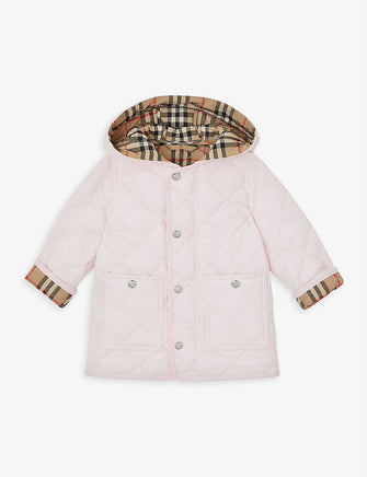 Reilly check-print woven coat 6 months - 2 years