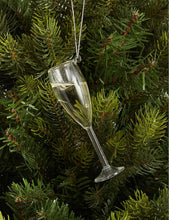 Champagne glass Christmas decoration 11cm