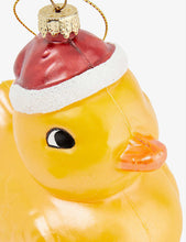 Duck glass Christmas decoration 11cm