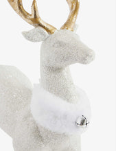 Glitter-detail deer Christmas decoration 33cm