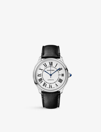 CRWSRN0032 Ronde Must de Cartier stainless-steel and vegan-leather automatic watch