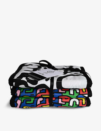 Etta Loves X Keith Haring graphic-print organic-cotton sensory strip 90cm x 15cm