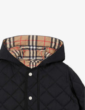 Reilly quilted check-lined shell jacket 4-14 years