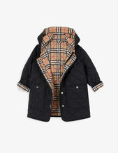 Reilly quilted check-lined shell jacket 4-14 years