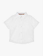 Owen logo-print stretch-cotton short-sleeved shirt 6 months-2 years