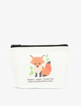 Fox-print woven travel bag