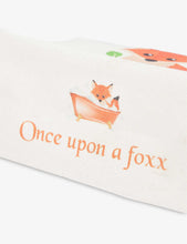 Fox-print woven travel bag