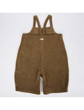 Brand-embroidered organic terry-cotton dungarees 1-4 years