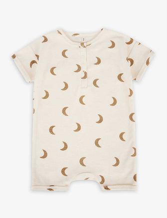 Moon-print organic terry-cotton babygrow 0-3 years