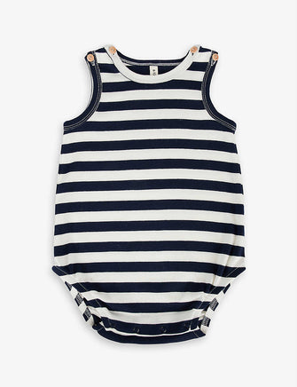 Sailor striped organic-cotton bodysuit 0-12 months