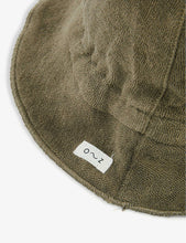 Olive organic cotton-terry sun hat 0-3 years