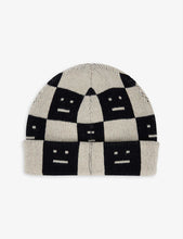 Face logo-print wool beanie 8-10 years