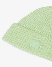 Embroidered-face wool beanie hat 8-10 years