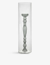 Rene Barba medium glass hurricane vase 39cm