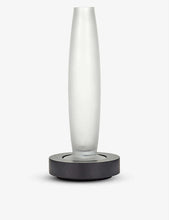 Ann Demeulemeester Lys frosted-glass and ash-wood table lamp vase 51cm