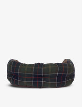 Tartan-print woven dog bed 76cm
