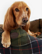 Tartan-print woven dog bed 76cm
