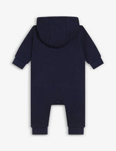 Logo cotton hooded sleepsuit 1 month - 12 months