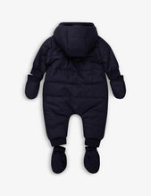 Logo hooded shell snowsuit 3-12 months