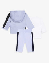 Logo-print three-piece stretch cotton-blend set 1-18 months