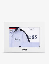 Logo-print three-piece stretch cotton-blend set 1-18 months