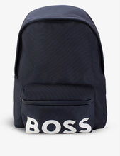 Logo woven backpack