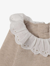 Ruffle-collar brushed cotton-jersey dress 6 months - 3 years
