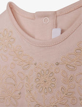 Floral embroidered cotton-jersey top 6 months - 3 years