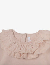 Ruffled collar cotton and wool-blend dress 18 months - 3 years