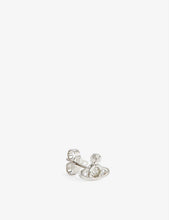 Solitaire brass single stud earring