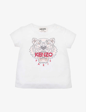 Tiger-print short-sleeve cotton T-shirt 6-18 months
