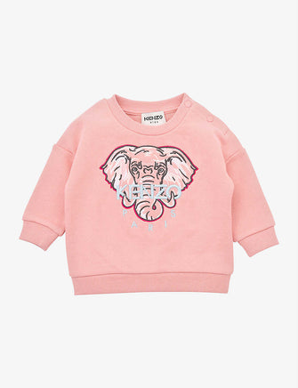 Elephant-embroidered cotton sweatshirt 6-36 months
