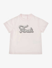 Script logo-print stretch-cotton T-shirt 6 - 24 months