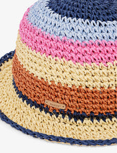 Paopao stripe-detail woven bucket hat