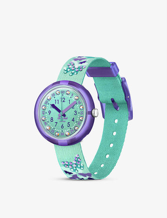 Sparkling recycled plastic-blend watch