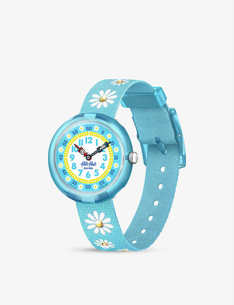 Sparkling Daisy recycled plastic-blend watch