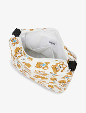 Bear-print cotton changing bag