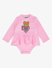 Toy Bear heart print stretch-cotton jersey dress 3-24 months