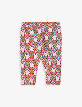 Teddy and heart print cotton leggings 3 months-3 years