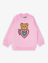 Heart Bear graphic-print stretch-cotton sweatshirt 3 month- 3 years