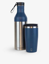 Logo-print stainless-steel water bottle and cup set