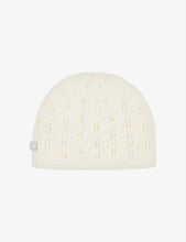 Pointelle cotton-knit hat 0-12 months