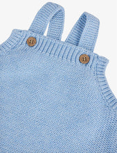 Ribbed-trim button-detail cotton-knit body 3-24 months