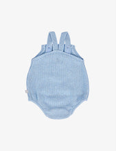 Ribbed-trim button-detail cotton-knit body 3-24 months