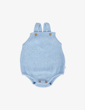 Ribbed-trim button-detail cotton-knit body 3-24 months