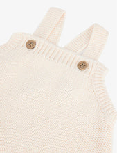 Ribbed-trim button-detail cotton-knit body 3-24 months